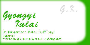 gyongyi kulai business card